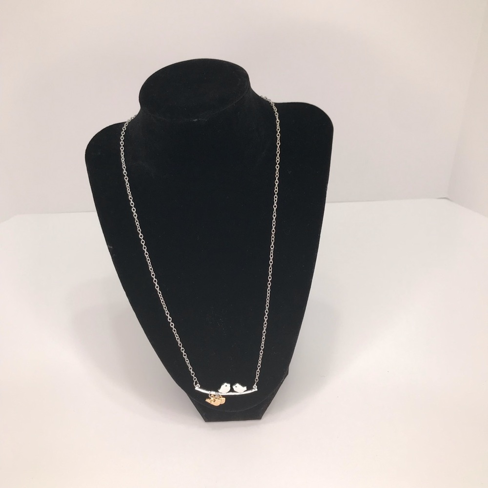 BOGO Silver Bird & Gold Baby Birds Necklace NIP